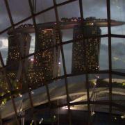 Marina Sands Hotel vu du Flower Dome