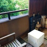 2 nov: Hakone notre balcon avec bain  de source chaude