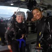 Martine et Katy, dive master