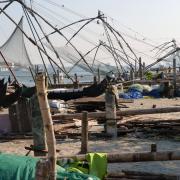 Filets de pêche en bord de mer/Fishing on shore with nets